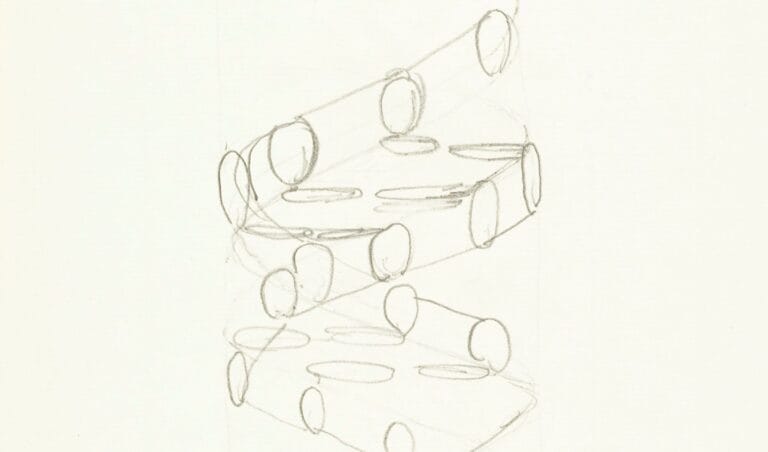 hand drawing of the DNA double helix