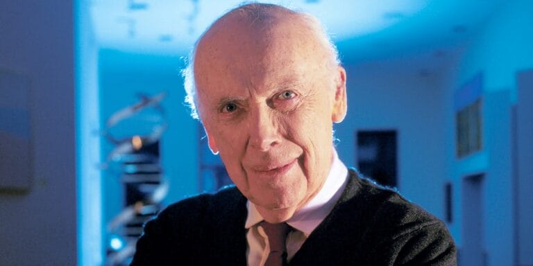 James Watson looking into the camera