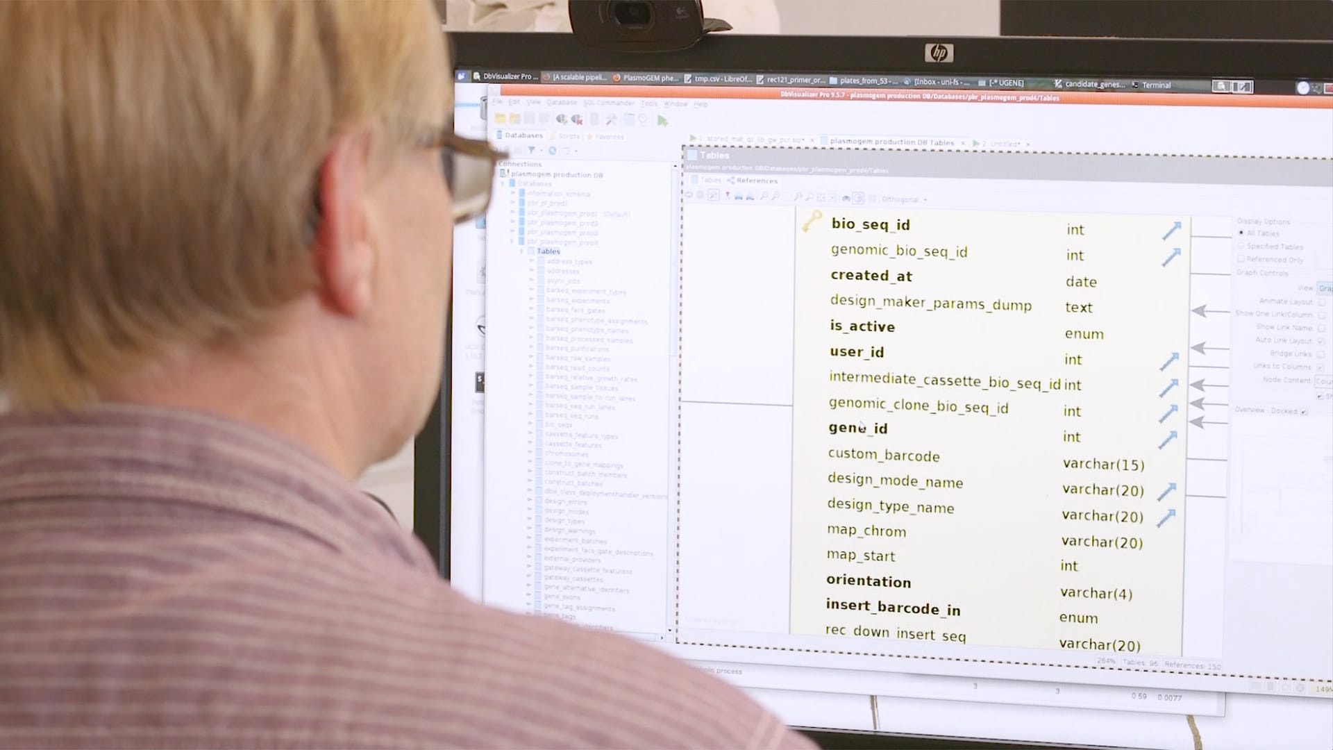 Picture of Frank looking at a computer screen.