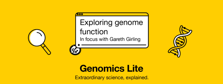 promotional graphic displaying genomics lite information