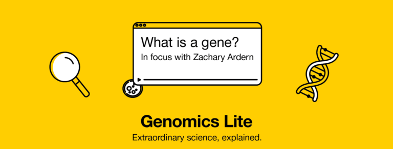 promotional graphic displaying genomics lite information