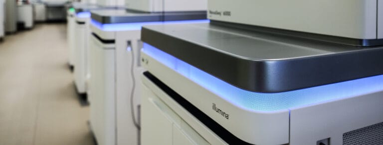 Short-read sequencing using Illumina NovaSeq 6000s in the Bridget Ogilvie Building.