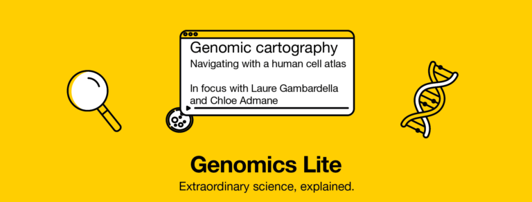 Poster displaying Genomics Lite and the guest speakers.